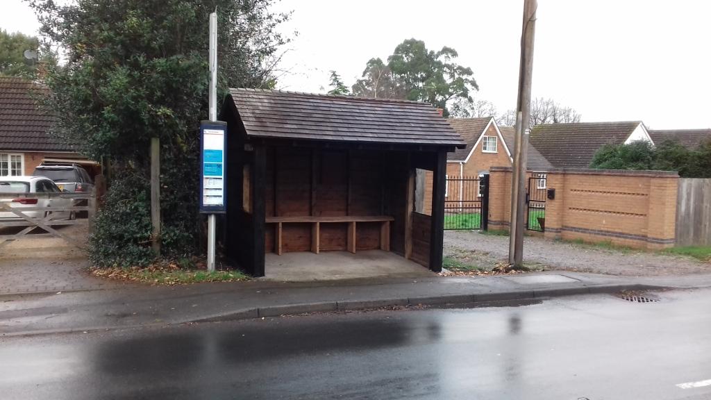 The Society organised volunteers to help refurbish this bus shelter on Kelsey lane working with the Parish Council.